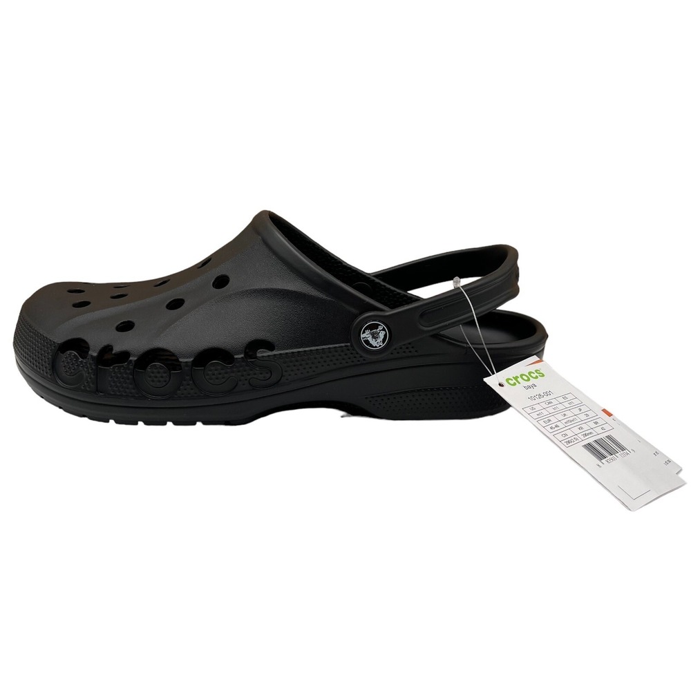Crocs Baya Mens Slip on Clogs Size 11 Black  Water Friendly Lightweight Comfort
